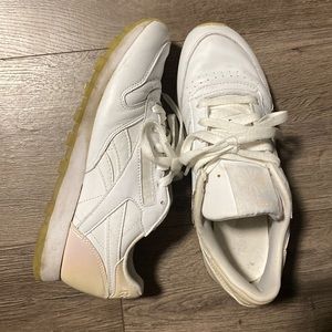 Reebok White Leather Sneakers Women Size 8